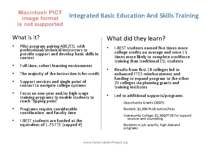 Integrated Basic Education And Skills Training What is it? What did they learn? •