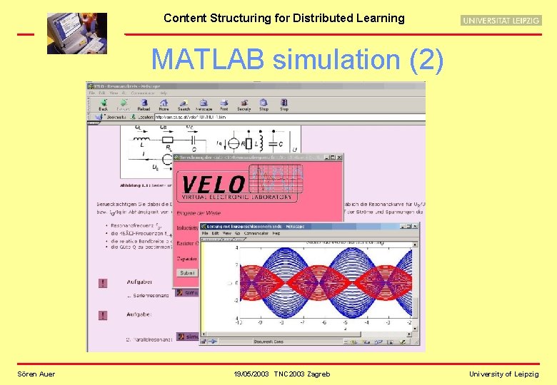 Content Structuring for Distributed Learning MATLAB simulation (2) Sören Auer 19/05/2003 TNC 2003 Zagreb