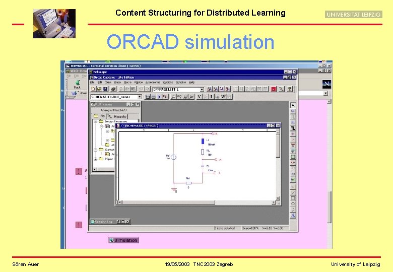 Content Structuring for Distributed Learning ORCAD simulation Sören Auer 19/05/2003 TNC 2003 Zagreb University
