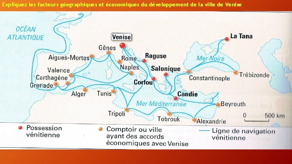 Expliquez les facteurs géographiques et économiques du développement de la ville de Venise 