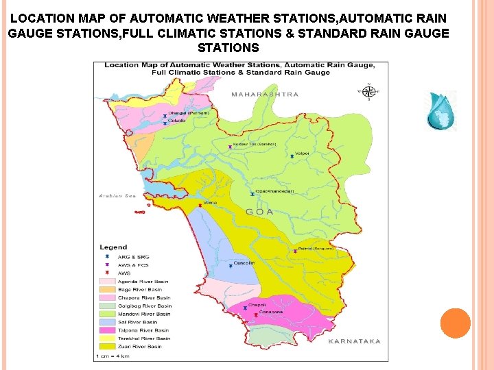 LOCATION MAP OF AUTOMATIC WEATHER STATIONS, AUTOMATIC RAIN GAUGE STATIONS, FULL CLIMATIC STATIONS &