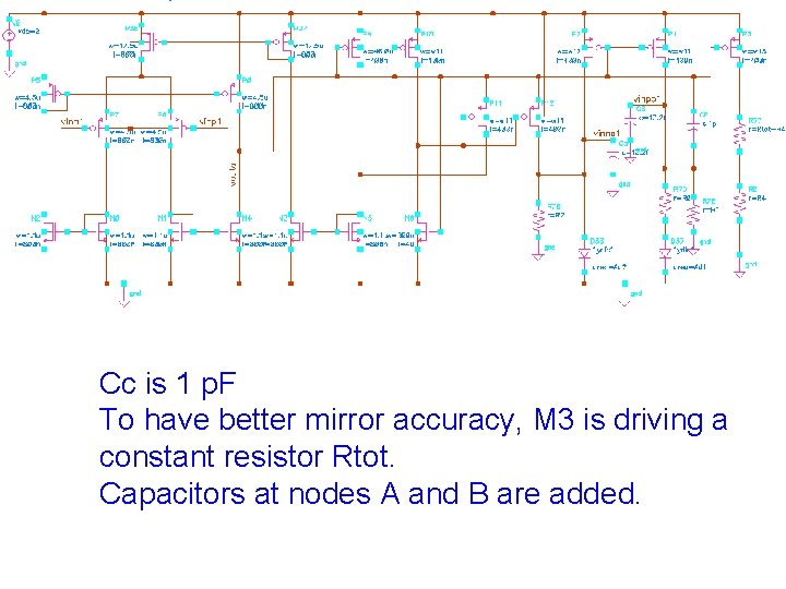 Cc is 1 p. F To have better mirror accuracy, M 3 is driving
