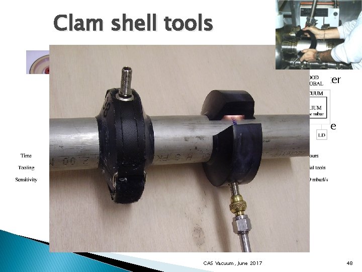 Clam shell tools � � ~20 diameters and diameter combinations for LSS standalones NBR,