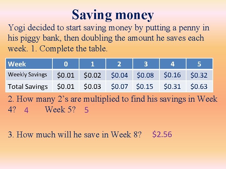 Saving money Yogi decided to start saving money by putting a penny in his Saving money Yogi decided to start saving money by putting a penny in his