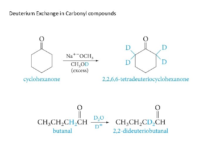 Deuterium Exchange in Carbonyl compounds 