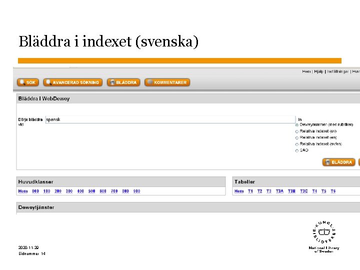 Bläddra i indexet (svenska) 2020 -11 -29 Sidnummer 14 