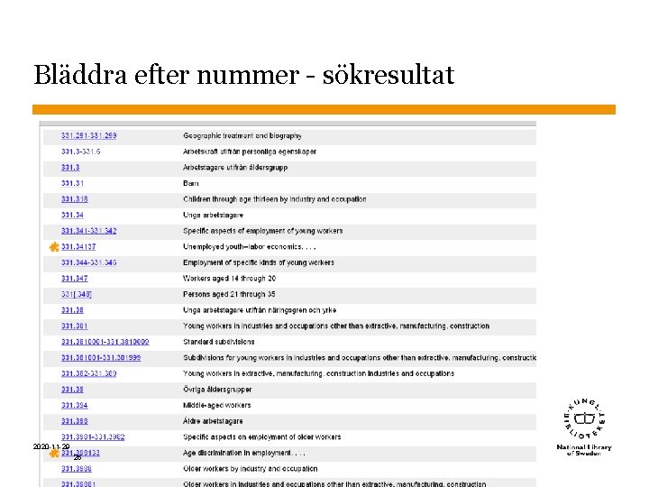 Bläddra efter nummer - sökresultat 2020 -11 -29 Sidnummer 26 