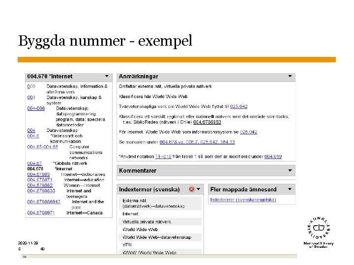 Byggda nummer - exempel 2020 -11 -29 Sidnummer 40 