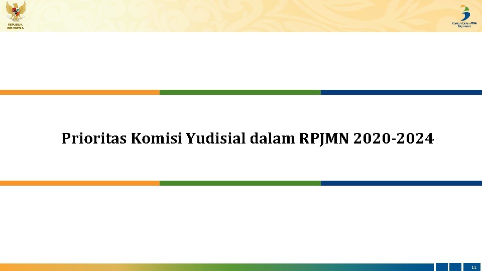 REPUBLIK INDONESIA Prioritas Komisi Yudisial dalam RPJMN 2020 -2024 11 