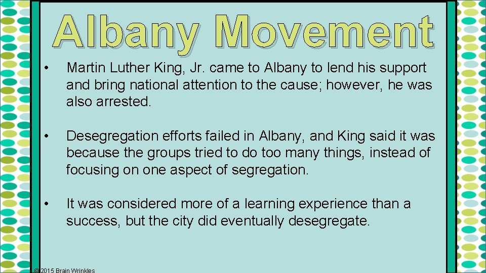 Albany Movement • Martin Luther King, Jr. came to Albany to lend his support