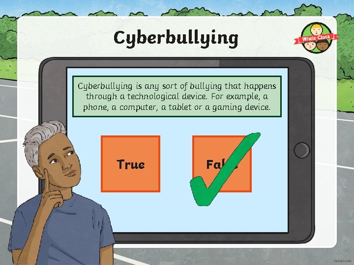 Cyberbullying is any sort of bullying that happens through a technological device. For example,