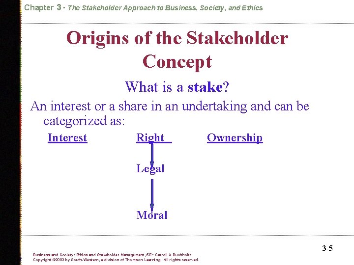 Chapter 3 • The Stakeholder Approach to Business, Society, and Ethics Origins of the