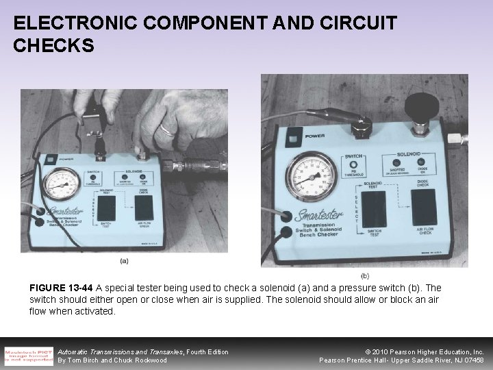 ELECTRONIC COMPONENT AND CIRCUIT CHECKS FIGURE 13 -44 A special tester being used to