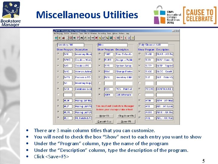 Miscellaneous Utilities • • • There are 3 main column titles that you can Miscellaneous Utilities • • • There are 3 main column titles that you can