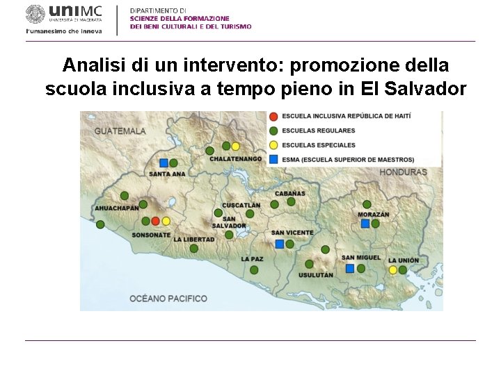 Analisi di un intervento: promozione della scuola inclusiva a tempo pieno in El Salvador