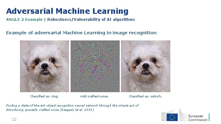 Adversarial Machine Learning ANGLE 2 Example | Robustness/Vulnerability of AI algorithms Example of adversarial