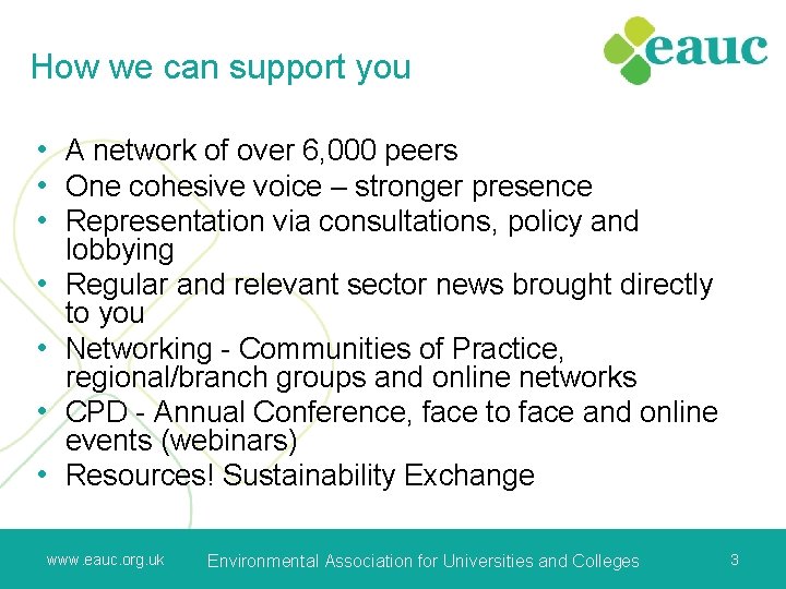 How we can support you • A network of over 6, 000 peers •