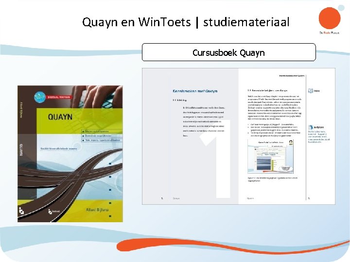 Quayn en Win. Toets | studiemateriaal Cursusboek Quayn 