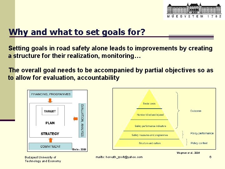 Why and what to set goals for? Setting goals in road safety alone leads