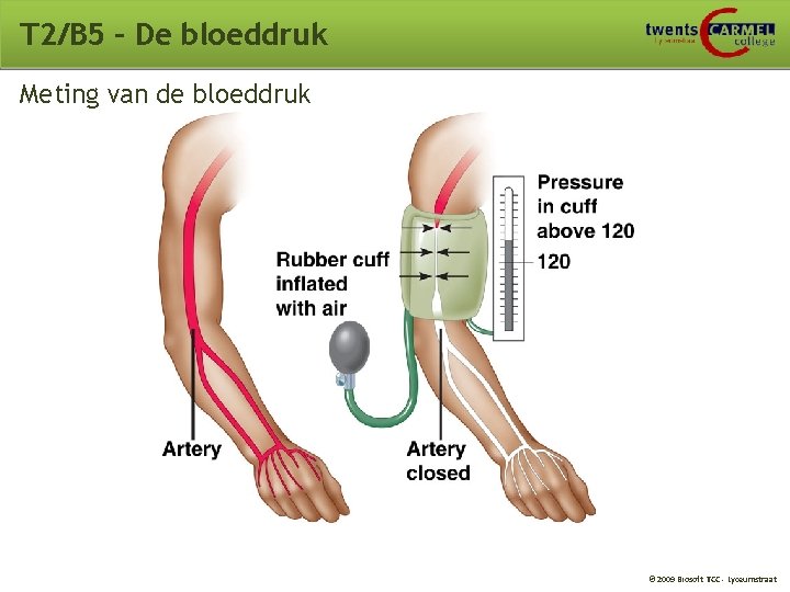 T 2/B 5 – De bloeddruk Meting van de bloeddruk © 2009 Biosoft TCC