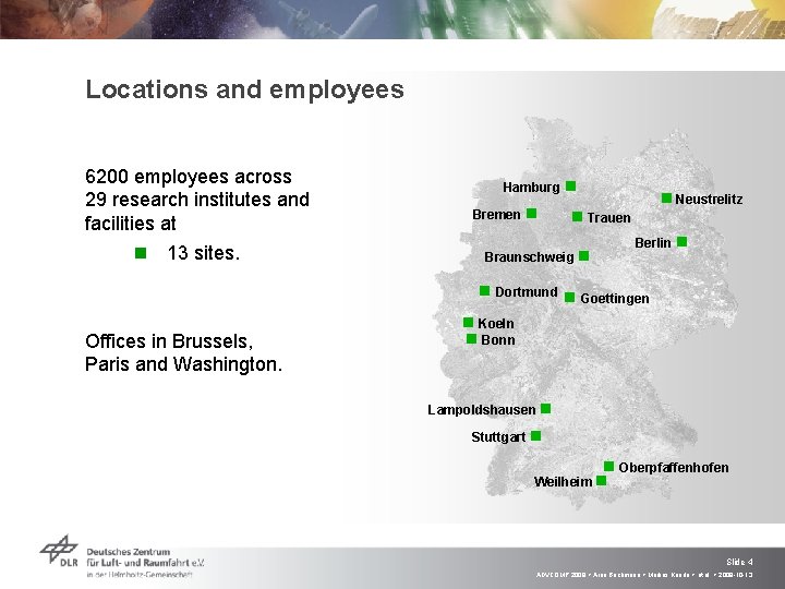 Locations and employees 6200 employees across 29 research institutes and facilities at n 13