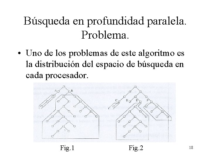 Búsqueda en profundidad paralela. Problema. • Uno de los problemas de este algoritmo es