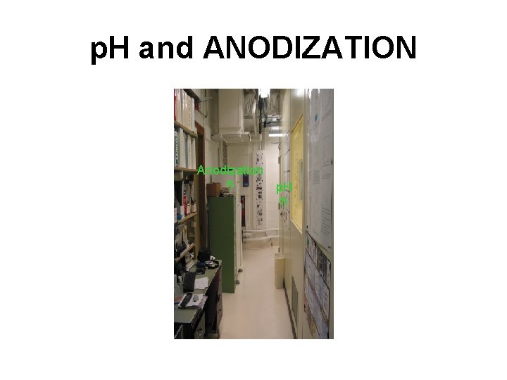 p. H and ANODIZATION Anodization I p. H I 