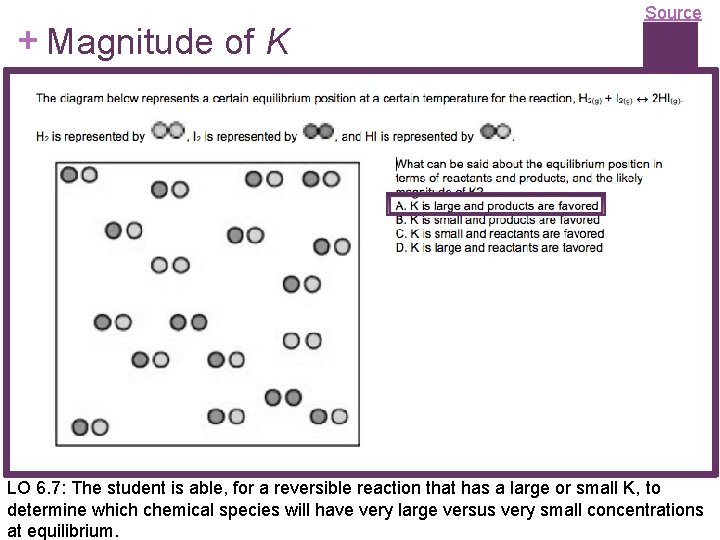 + Magnitude of K n Source For many reactions involving aqueous solutions, K is