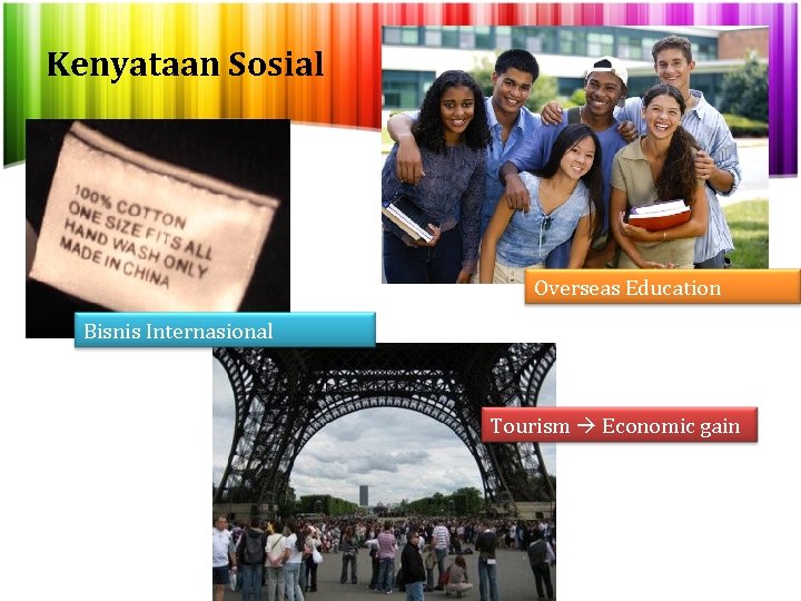 Kenyataan Sosial Overseas Education Bisnis Internasional Tourism Economic gain 