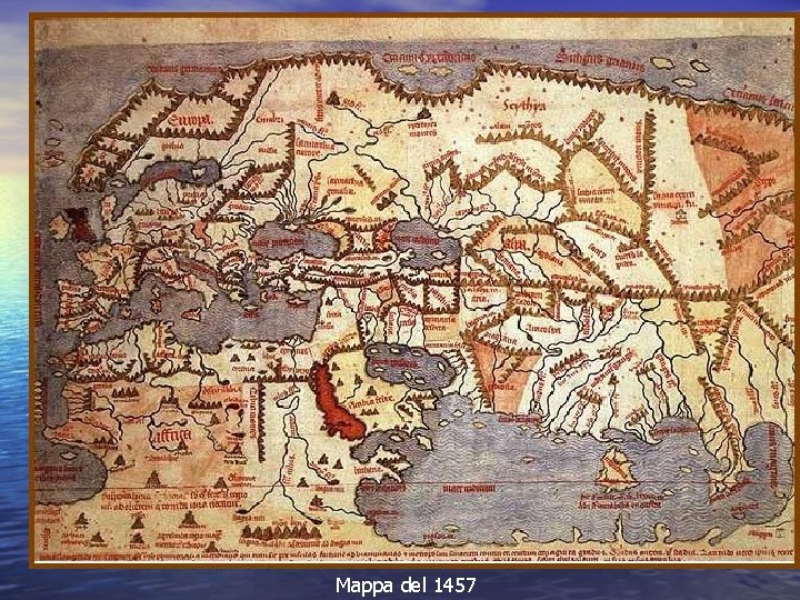 Mappa del XIV secolo Mappa del 1457 