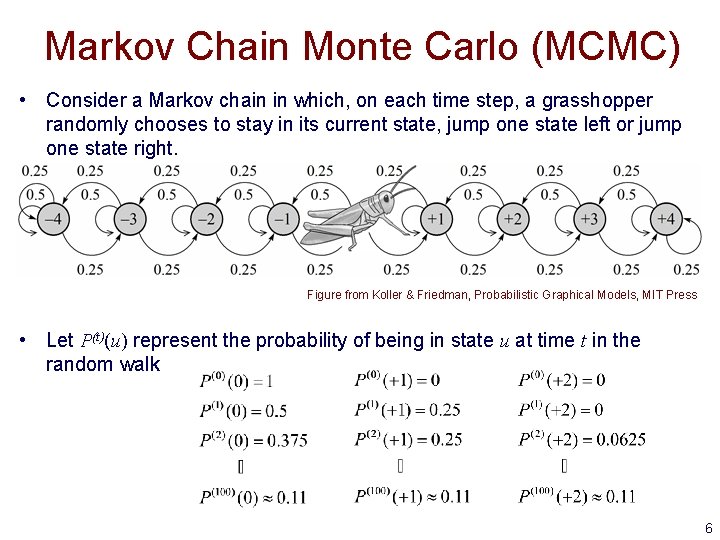 Markov Chain Monte Carlo (MCMC) • Consider a Markov chain in which, on each
