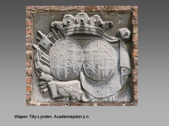 Wapen Tilly-Lynden, Academieplein z. n. 