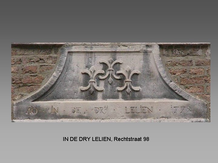 IN DE DRY LELIEN, Rechtstraat 98 