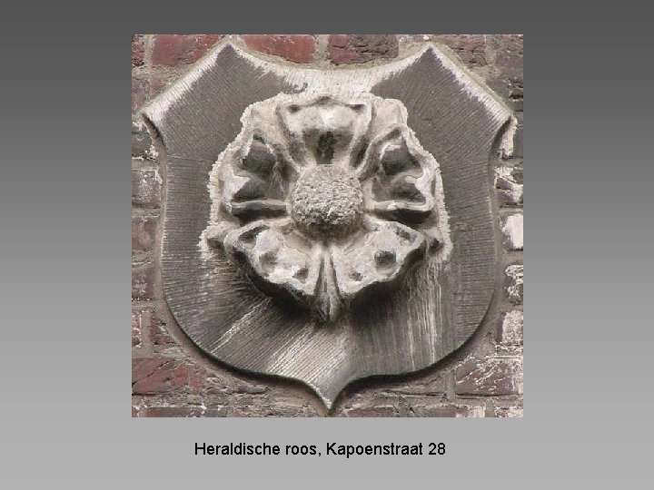 Heraldische roos, Kapoenstraat 28 