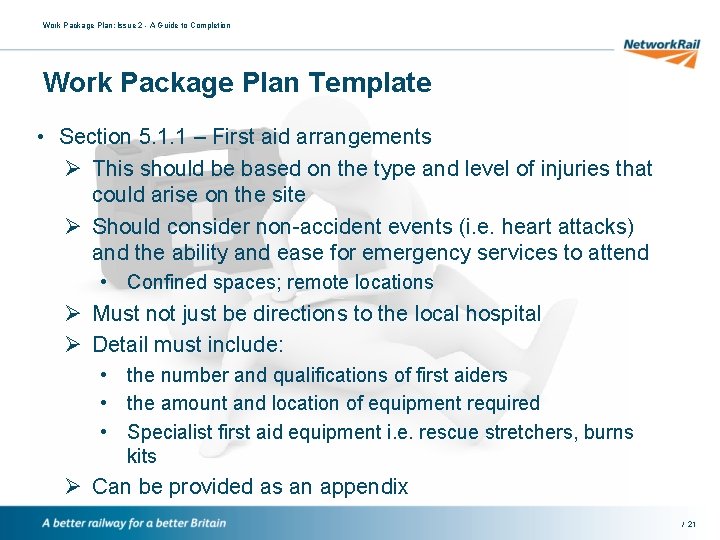 Work Package Plan: Issue 2 - A Guide to Completion Work Package Plan Template