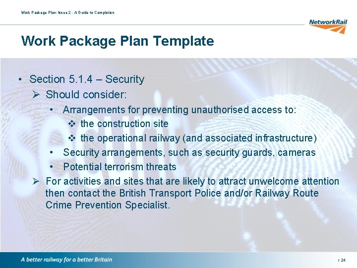Work Package Plan: Issue 2 - A Guide to Completion Work Package Plan Template