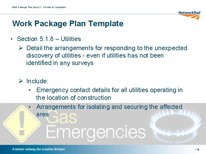 Work Package Plan: Issue 2 - A Guide to Completion Work Package Plan Template
