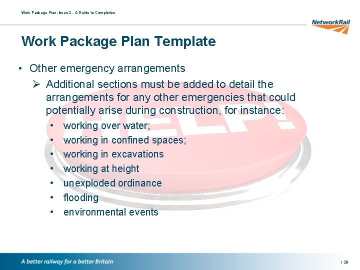 Work Package Plan: Issue 2 - A Guide to Completion Work Package Plan Template
