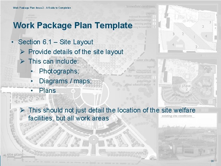 Work Package Plan: Issue 2 - A Guide to Completion Work Package Plan Template
