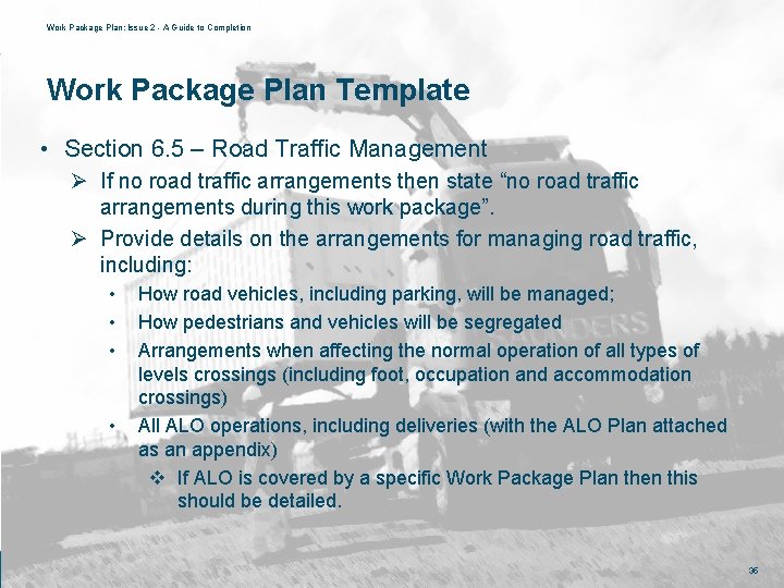 Work Package Plan: Issue 2 - A Guide to Completion Work Package Plan Template