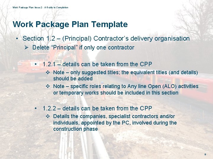Work Package Plan: Issue 2 - A Guide to Completion Work Package Plan Template