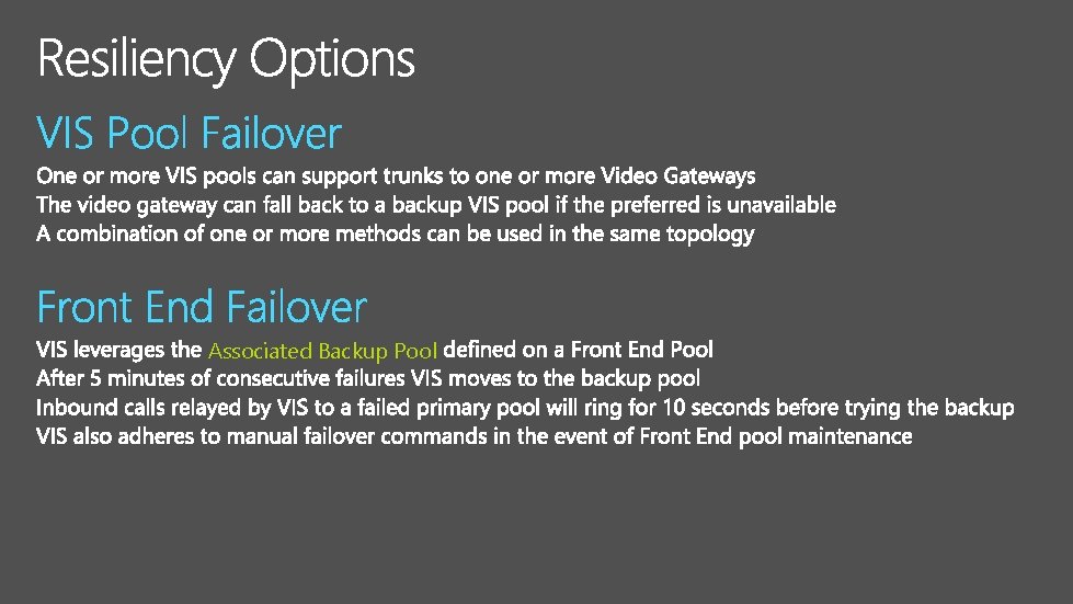 Associated Backup Pool 