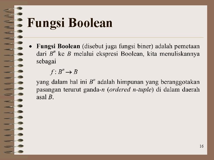 Fungsi Boolean 16 