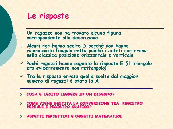 Le risposte ü ü ü Un ragazzo non ha trovato alcuna figura corrispondente alla