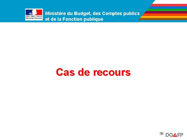 Ministère du Budget, des Comptes publics Ministère de la Fonction publique et de la