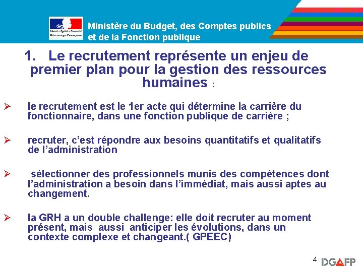 Ministère du Budget, des Comptes publics Ministère de la Fonction publique et de la