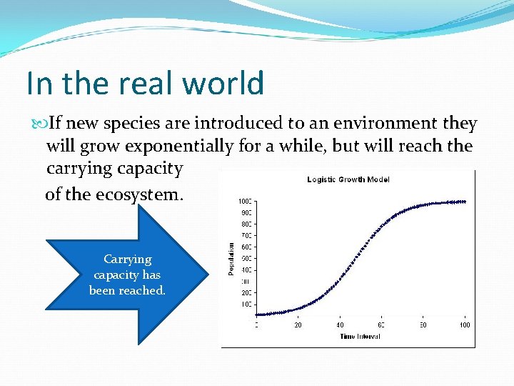 In the real world If new species are introduced to an environment they will