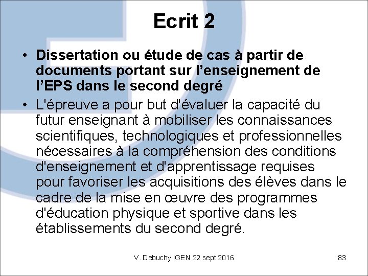 Ecrit 2 • Dissertation ou étude de cas à partir de documents portant sur