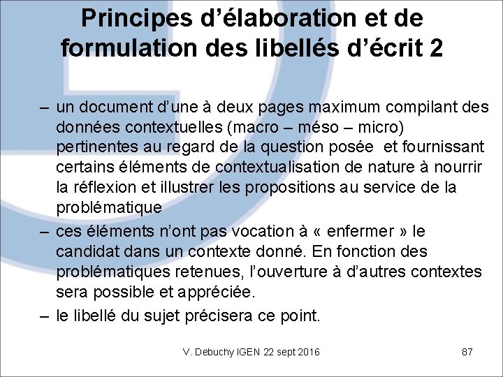 Principes d’élaboration et de formulation des libellés d’écrit 2 – un document d’une à