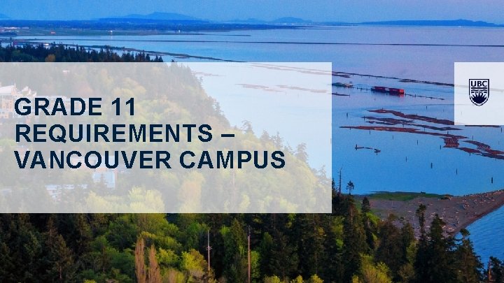 GRADE 11 REQUIREMENTS – VANCOUVER CAMPUS 